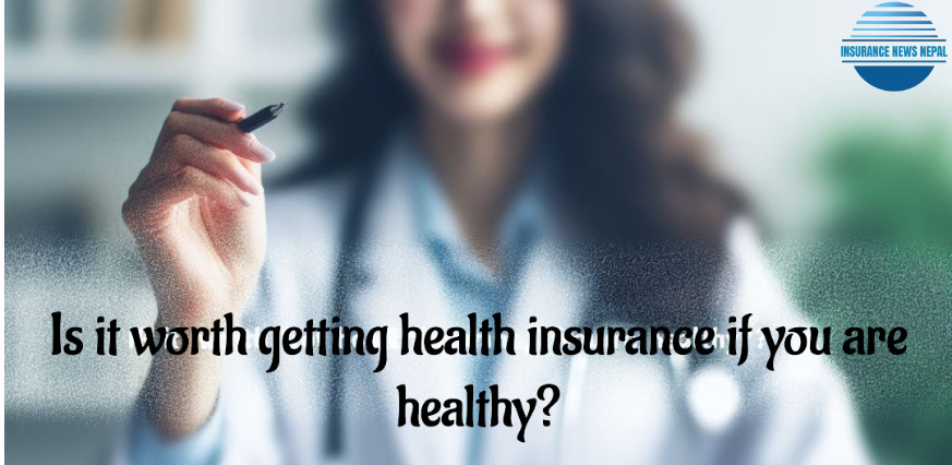 A lady doctor representing a text "Is It worth getting health insurance if you are healthy?"