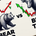 a financial landscape with bear.VS Bull trap